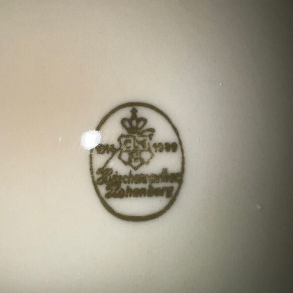 Royal Tettau Bavaria Floral Porcelain Serving Bowl Gold Trim Germany Vtg 1949 - Picture 4 of 6